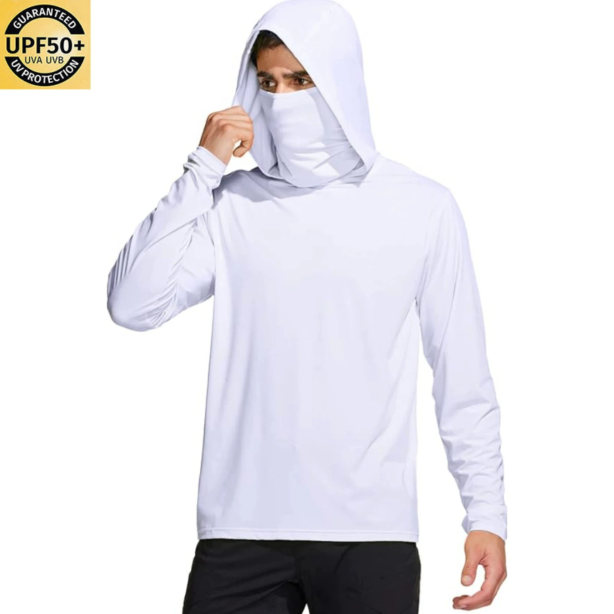 Fishing Shirt Uv Protection - قميص صيد رجالي بلون موحد مع