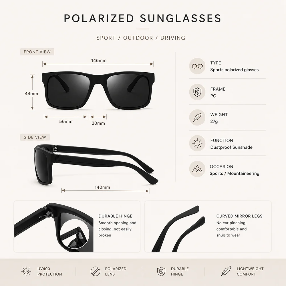 نظارات شمسية جديدة للرجال والن - مراجعة Fishing Sunglasses Polarized وسعره