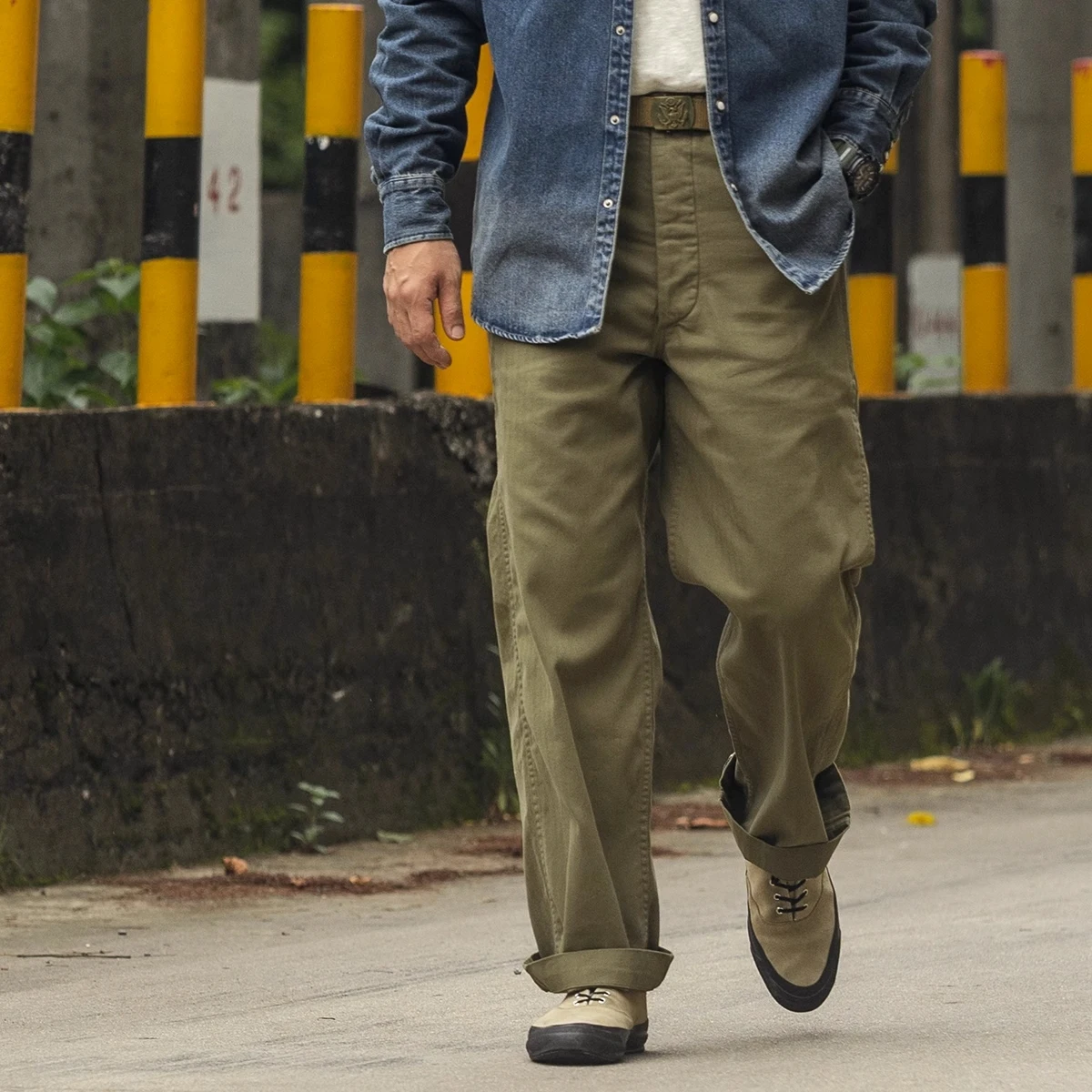 برونسون M-41 متعرجة حك فائدة ا - مراجعة Fishing Pants Waterproof وسعره